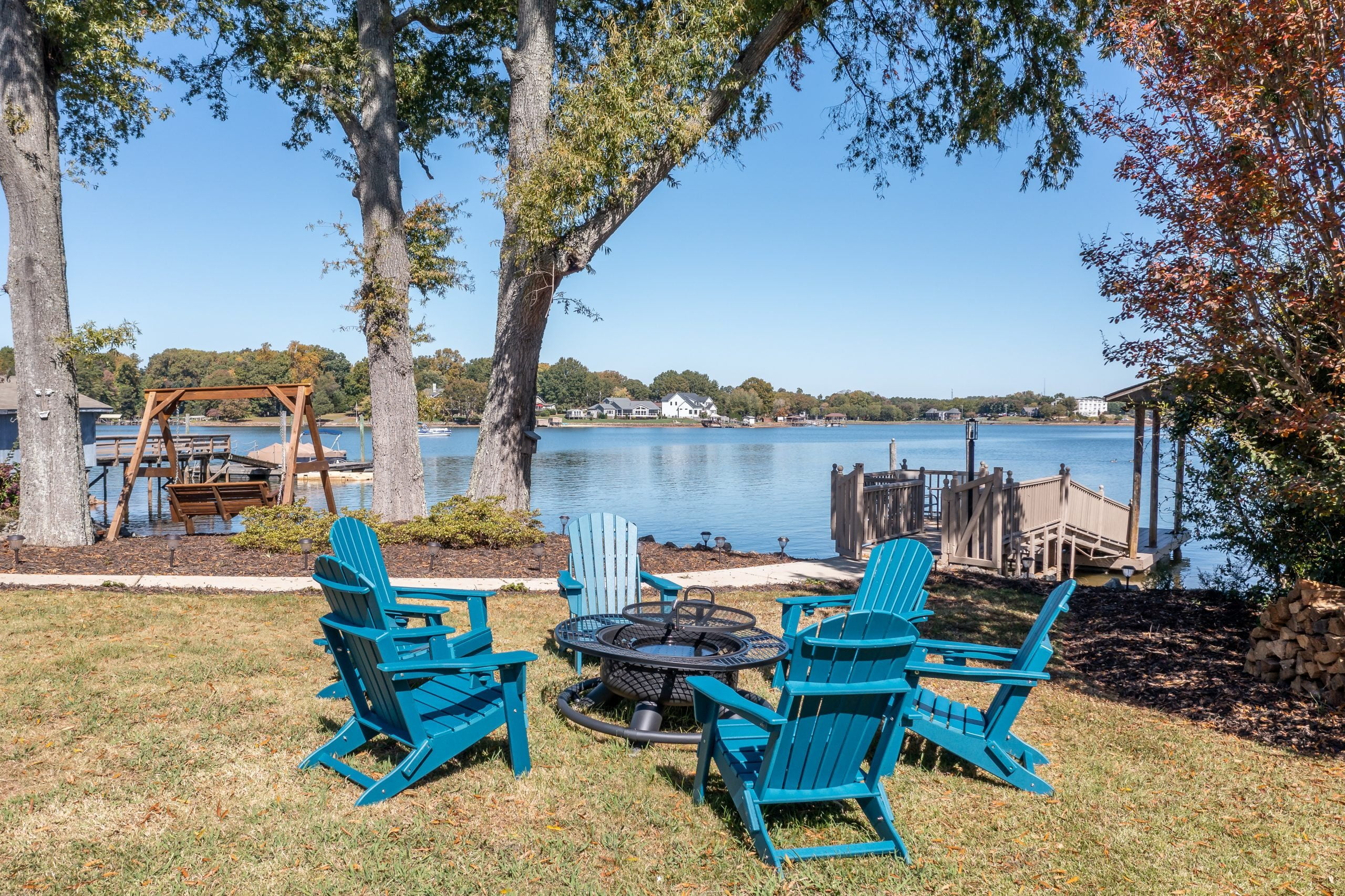 chairs by firepit