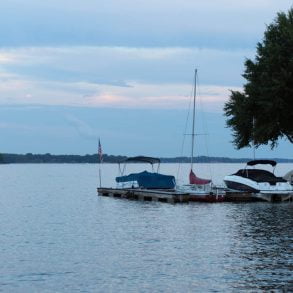 Boats on Lake Norman in the afternoon