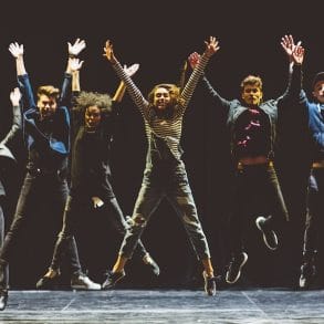 Group of young performers on the stage